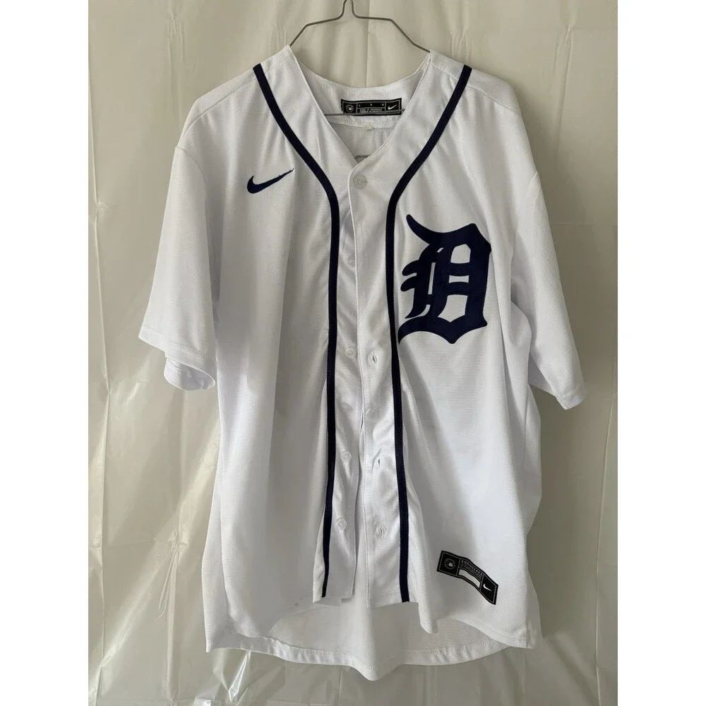 Nike Detroit Tigers Tarik Skubal #29 White MLB Baseball Jersey Men’s Large L